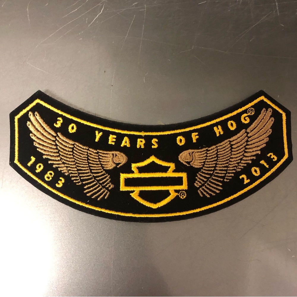Harley Davidson - 30 yrs  of HOG Harley Owners Group Rocker Patch 1983-2013 NOS